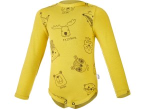 Little Angel body smyk TISK Outlast® - žlutozelená zvířátka/žlutozelená (Velikost 62)