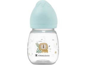 KikkaBoo Kojenecká láhev 180ml 3m+ Savanna Mint