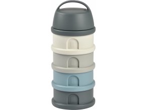 Beaba Sada kelímků na sušené mléko / svačinu Mineral Grey / Blue