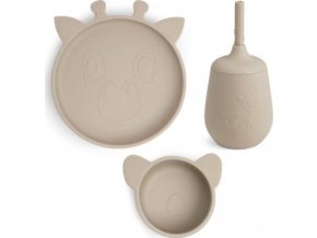 NUUROO Dian Silikonový jídelní set Cobblestone