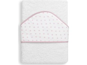 Interbaby OSUŠKA froté 100x100 HVĚZDA - bílo-růžová