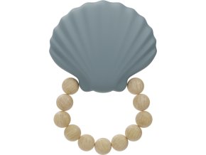 Label Label Kousátko, silikon - Shell Blue