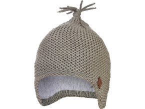 Little Angel Čepice pletená na uši Outlast ® - khaki (Velikost 5 | 49-53 cm)