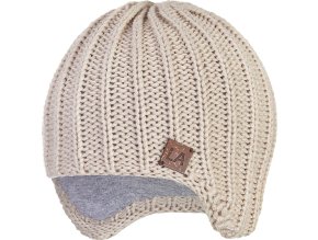 Little Angel Čepice pletená na uši Outlast ® - natur (Velikost 1 | 36-38 cm)
