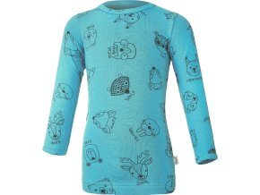 Little Angel tričko smyk DR TISK Outlast® - tm.tyrkys zvířátka (Velikost 86)