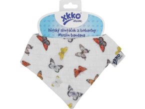 Dětský slintáček XKKO Organic - Butterflies