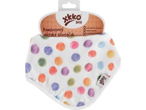 Bambusový slintáček XKKO BMB Digi - Watercolour Polka Dots