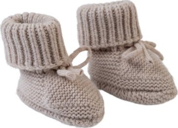 LODGER Slipper Folklore Merino Wool Beige 0 - 6 měsíců