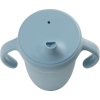 Silikonový hrneček s pítkem 240 ml - modrý
