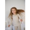 Little Angel pyžamo DR smyk Outlast® - pruh bílá káva/latte (Velikost 110)