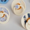 BIBS Studio Collection Jasmine Pin collection Ivory SteelBlue square