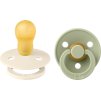 BIBS Colour cumliky z prirodneho kaucuku 2ks Sage Ivory velkost 3