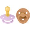 BIBS Colour okruhle cumliky z prirodneho kaucuku 2ks velkost 2 VioletSky Pumpkin 120435 5713795252732