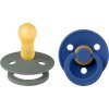 BIBS Colour okruhle cumliky z prirodneho kaucuku 2ks velkost 2 Pine Cornflower 120434 5713795252718