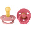 BIBS Colour okruhle cumliky z prirodneho kaucuku 2ks velkost 2 DustyPink Coral 120446 5713795255177