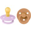 BIBS Colour okruhle cumliky z prirodneho kaucuku 2ks velkost 1 VioletSky Pumpkin 110435 5713795252725