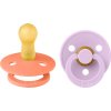 BIBS Colour cumliky z prirodneho kaucuku 2ks Papaya VioletSky 120396 5713795230174