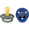 BIBS Colour okruhle cumliky z prirodneho kaucuku 2ks velkost 1 Pine Cornflower 110434 5713795252701