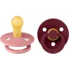BIBS Colour okruhle cumliky z prirodneho kaucuku 2ks velkost 1 DustyPink Elderberry 110433 5713795252688