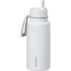 Nerezová termolahev s brčkem 1l - white out