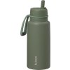 Nerezová termolahev s brčkem 1l - olive