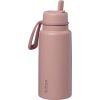 Nerezová termolahev s brčkem 1l - berry smoothie