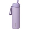 Nerezová termolahev s brčkem 690 ml - lilac love