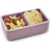 Silikonový bento box na svačinu 700 ml - růžový/fialový