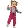 ESITO Rostoucí žebrované kalhoty s laclem Color HOT pink