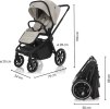 ZOPA Set Move Cross 5 + hluboká korba Move XL 5 + adaptéry 2025 (Varianta Shade Grey)