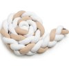 T-TOMI Pletený mantinel 360 cm White + Beige