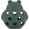 PETITEMARS PETITE&MARS Hračka silikonová s chrastítkem Bear Basil Misty Green 0m+