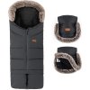 PETITEMARS PETITE&MARS Set zimní fusak Arctic 4v1 + rukavice na kočárek Furry Forever Black