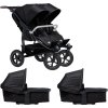 tfk Tfk set duo2 frame 2025 - air wheel carrycot + seat sand (Varianta black)