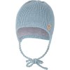 Little Angel Čepice pletená zavazovací LA Outlast ® - sv.mentolová (Velikost 1 | 36-38 cm)