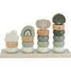 label label male skladaci krouzky olive green