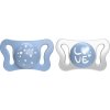 CHICCO CHICCO Dudlík Physio Micro silikonový 0-2m kluk 2 ks