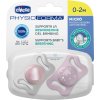 CHICCO CHICCO Dudlík Physio Micro silikonový 0-2m holka 2 ks