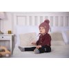 Little Angel Čepice pletená zavazovací bambule LA Outlast ® - starorůžová (Velikost 4 | 45-48 cm)