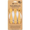 PETITEMARS PETITE&MARS Set 3 ks silikonových tréninkových lžiček Take&Match Intense Ochre 6m+