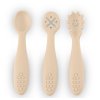 PETITEMARS PETITE&MARS Set 3 ks silikonových tréninkových lžiček Take&Match Desert Sand 6m+