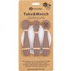 PETITEMARS PETITE&MARS Set 3 ks silikonových tréninkových lžiček Take&Match Velvet Latte 6m+