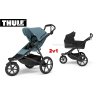 Thule Urban Glide 3 Mid Blue Magnetic Buckle + Bassinet Bundle Black