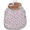 burp cloth baby pink cross mm
