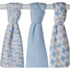 Bambusové pleny XKKO BMB 70x70 - Scandinavian Baby Blue MIX 3ks
