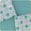 Bambusové ubrousky XKKO BMB 30x30 - Little Stars Turquoise MIX