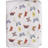 xkko bmb hooded towel 90x90 butterflies fold