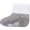 Little Angel ponožky froté Outlast® - tm.šedá/bílá (Velikost 10-14 | 7-9 cm)