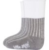 Little Angel ponožky froté Outlast® - tm.šedá/bílá (Velikost 10-14 | 7-9 cm)