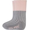 Little Angel ponožky froté Outlast® - tm.šedá/sv.růžová (Velikost 10-14 | 7-9 cm)